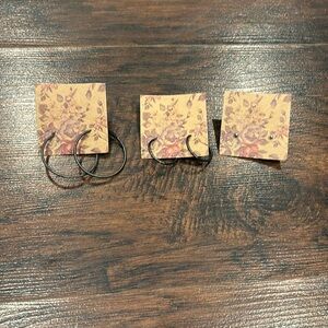 Three piece earring Set two hoops and one stud